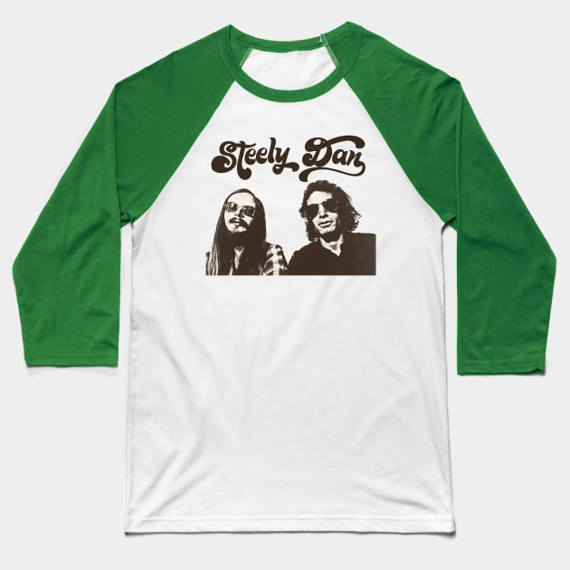 Retro Style Steely Dan Fan Art Design Baseball T-Shirt by CultOfRomance